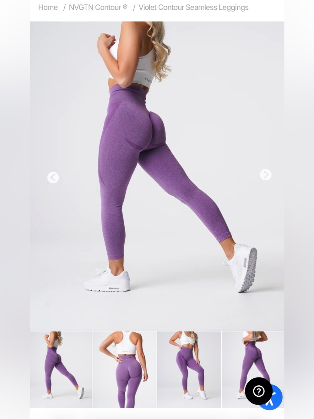 NVGTN Purple Seamless High-Waist Active Leggings
